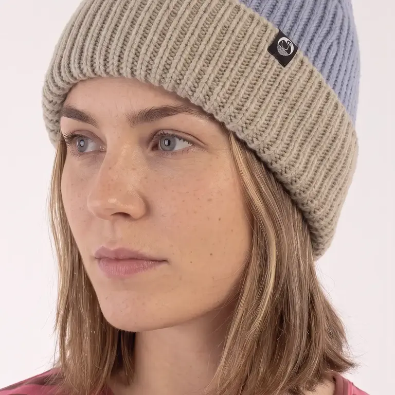 Danefae Danefae Warm Thoughts Merino Beanie Light Blue/Beige