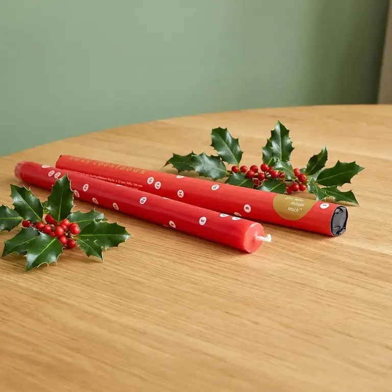 Not The Girl NTG Advent Countdown Candle Red