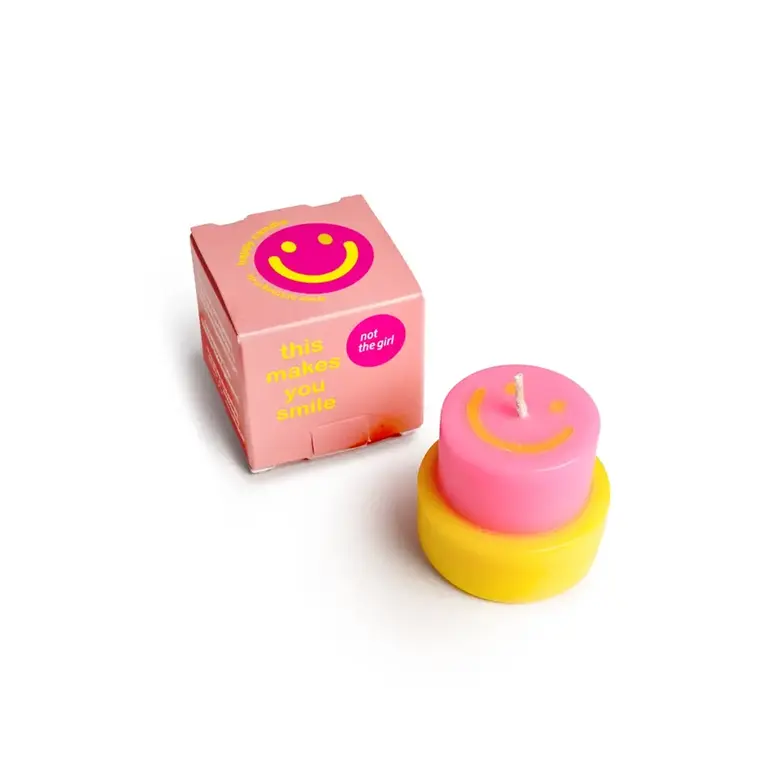 Not The Girl NTG Happy Candle Neon Pink (Sm)