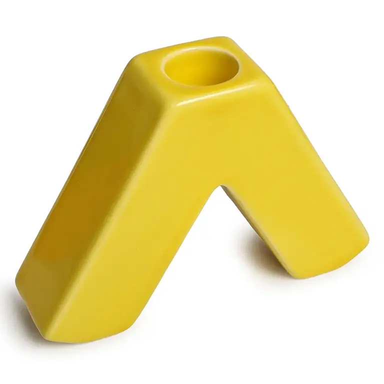 Not The Girl NTG Whywhy Ceramic Candle Holder Yellow