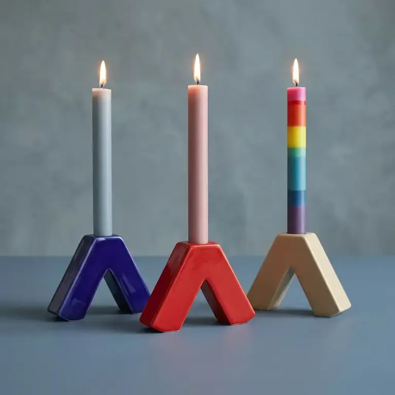 Not The Girl NTG Whywhy Ceramic Candle Holder Indigo