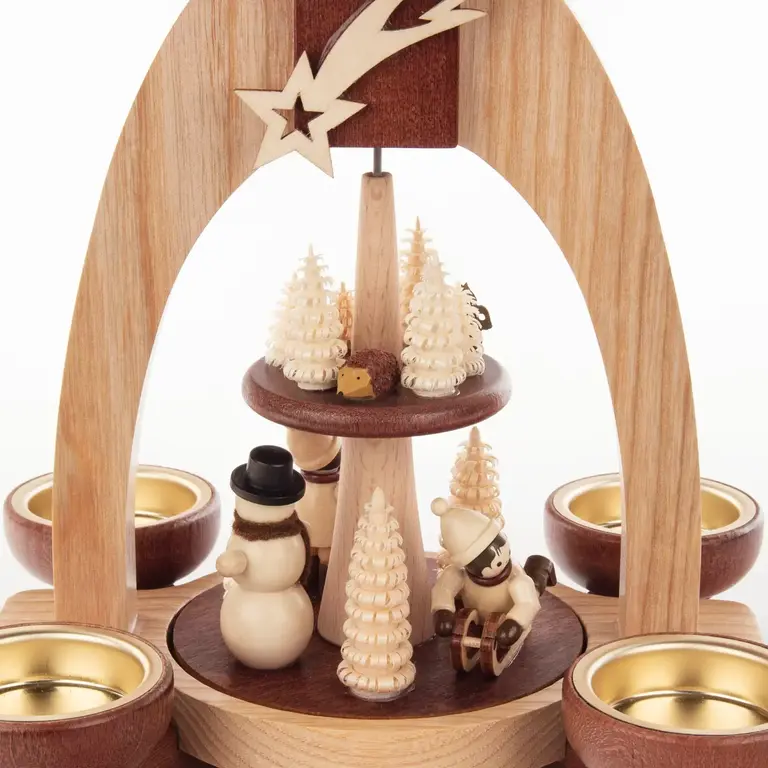 DS German Pyramid Winter Children 2 Tier Tealight