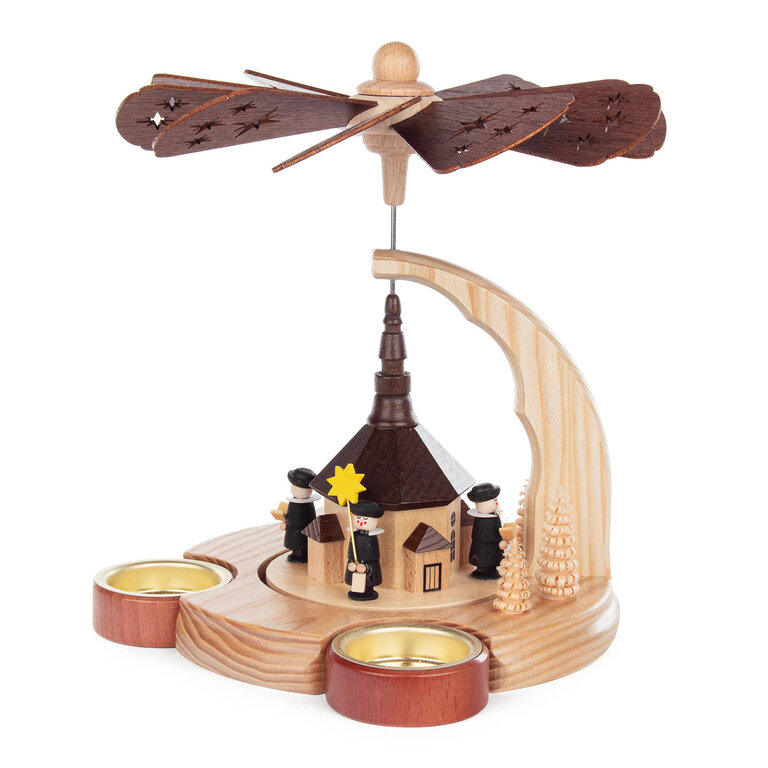 DS German Pyramid Seiffen Church Tealight