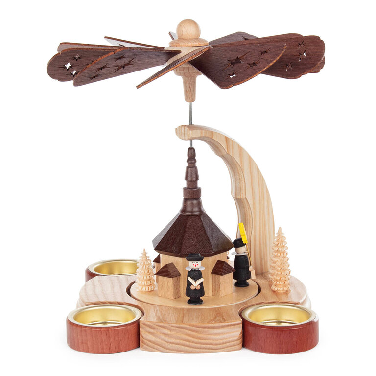 DS German Pyramid Seiffen Church Tealight