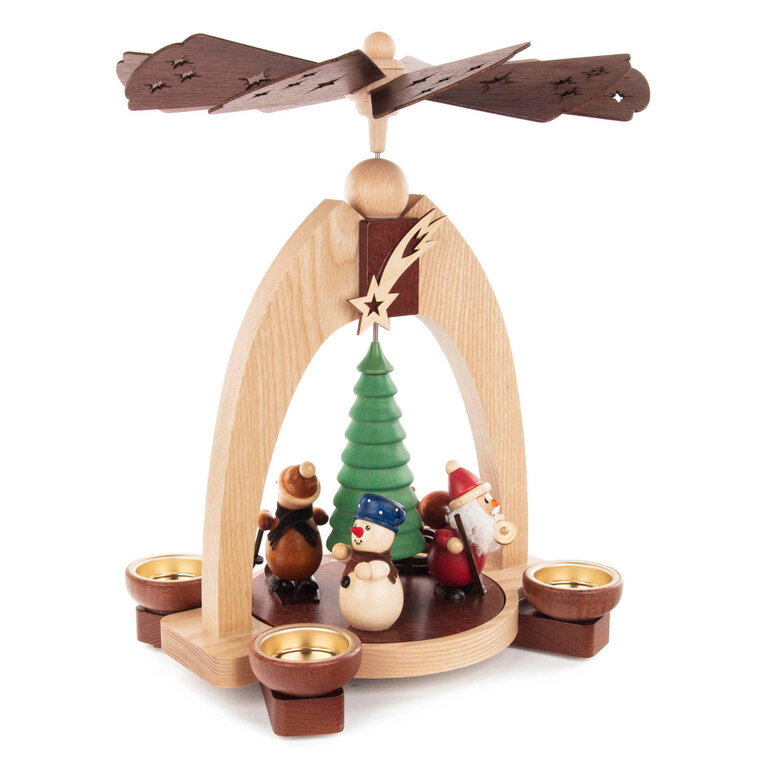 DS German Pyramid Santa, Snowman, Skier