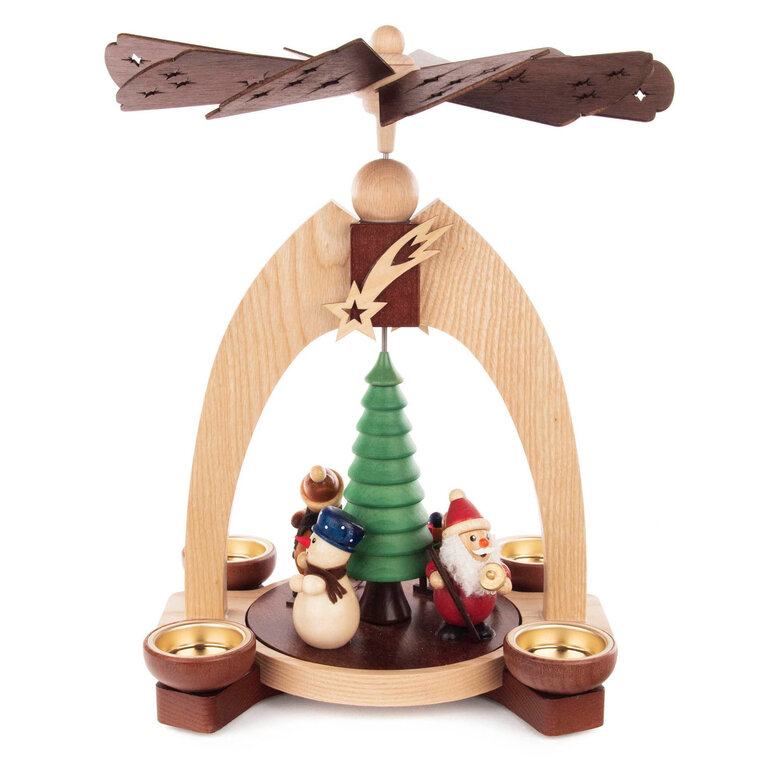 DS German Pyramid Santa, Snowman, Skier