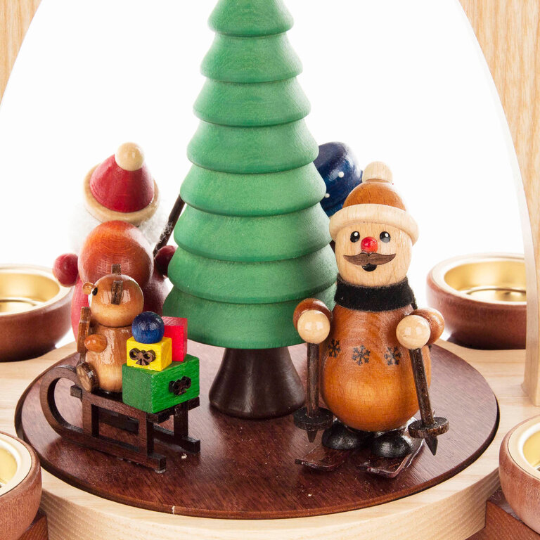 DS German Pyramid Santa, Snowman, Skier