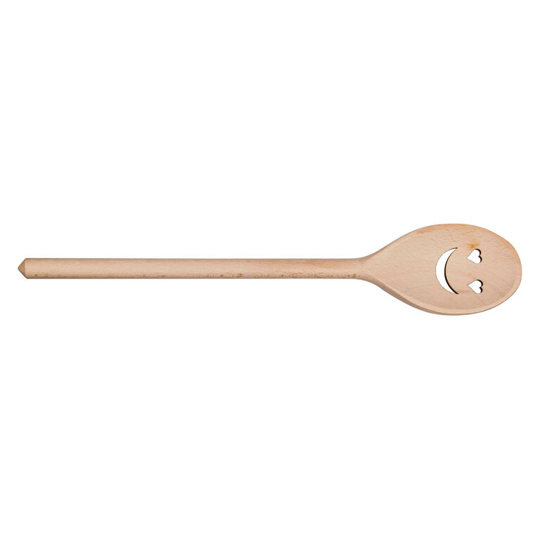 DS German Wooden Spoon Smiley Face Oval 30 cm