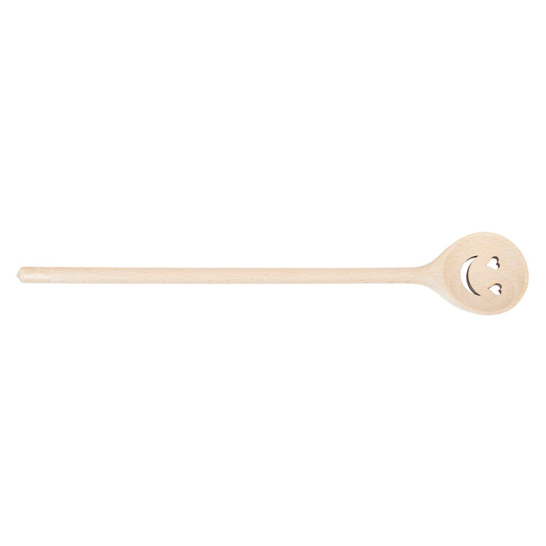 DS German Wooden Spoon Smiley Face Round 30 cm