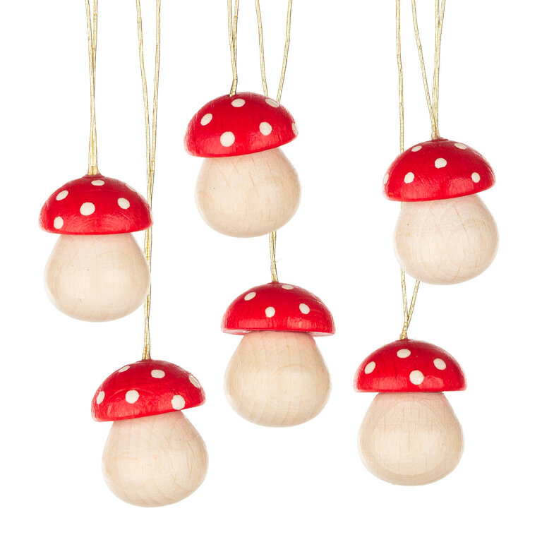 DS German Polkadot Mushroom Ornament (Single)
