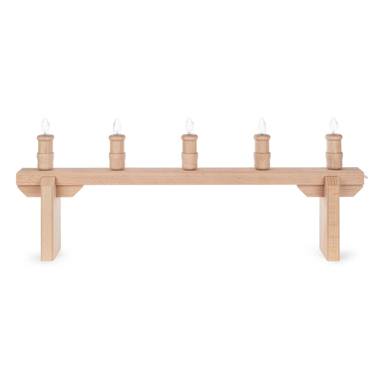 DS German Wooden Window Display 5 Candles (Electric)