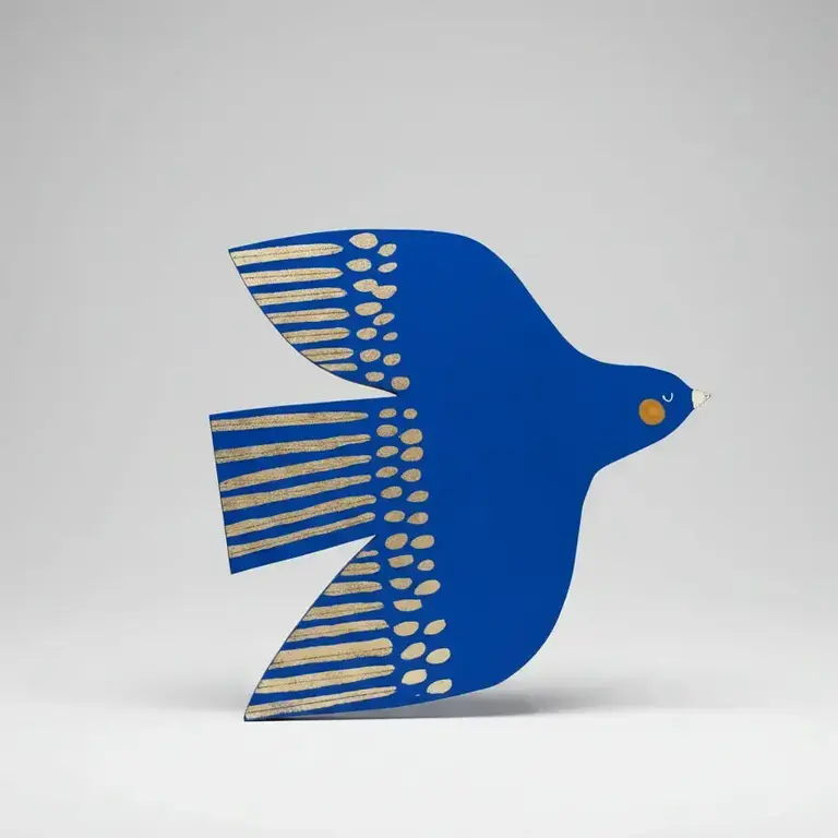 Tiffriff Tiffriff Folk Art Wall Hanging Blue Bird #2 (Assorted)