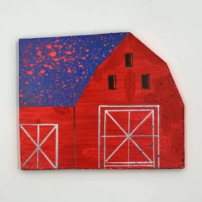 Tiffriff Tiffriff Folk Art Wall Hanging Prairie Barn (Assorted)