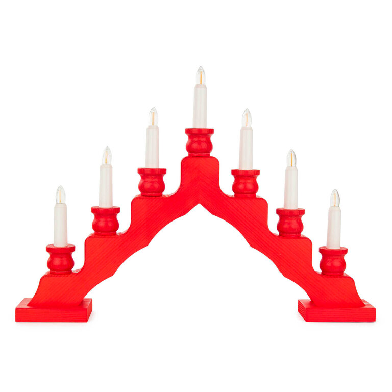 DS Swedish Style Wooden Candelabra Electric