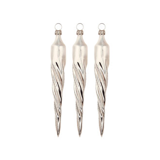 DS German Icicle Ornament Silver (Single)