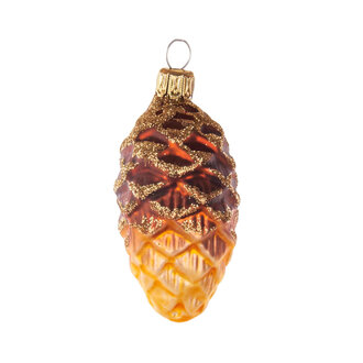 DS German Glass Pinecone Ornament 7.5 cm (Single)