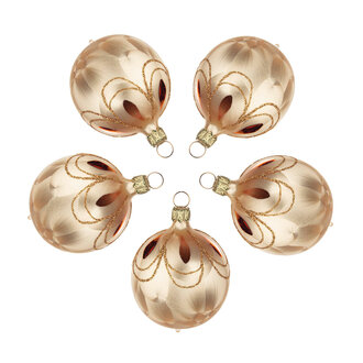 DS German Glass Ornament Champagne 6cm (Single)