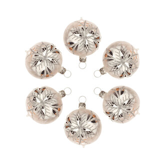 DS German Glass Ornament White 5cm (Single)