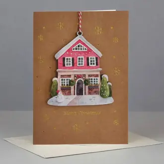 A-Joy A-Joy Holiday House Ornament Card