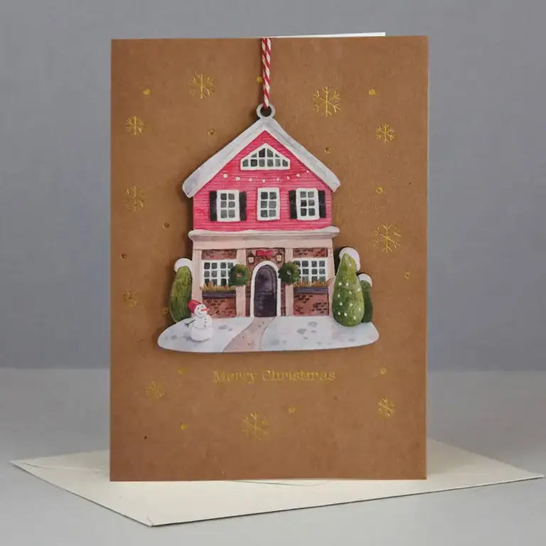 A-Joy A-Joy Holiday House Ornament Card