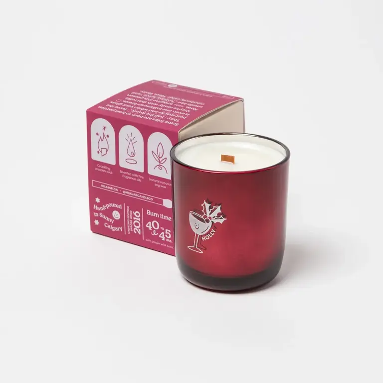 Milk Jar Candle Co Milk Jar Holly 8oz Candle