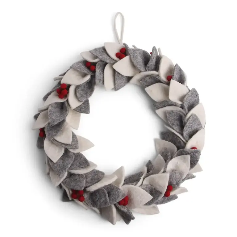 EGS EGS Fair Trade Big Grey/White Wreath W. Berries