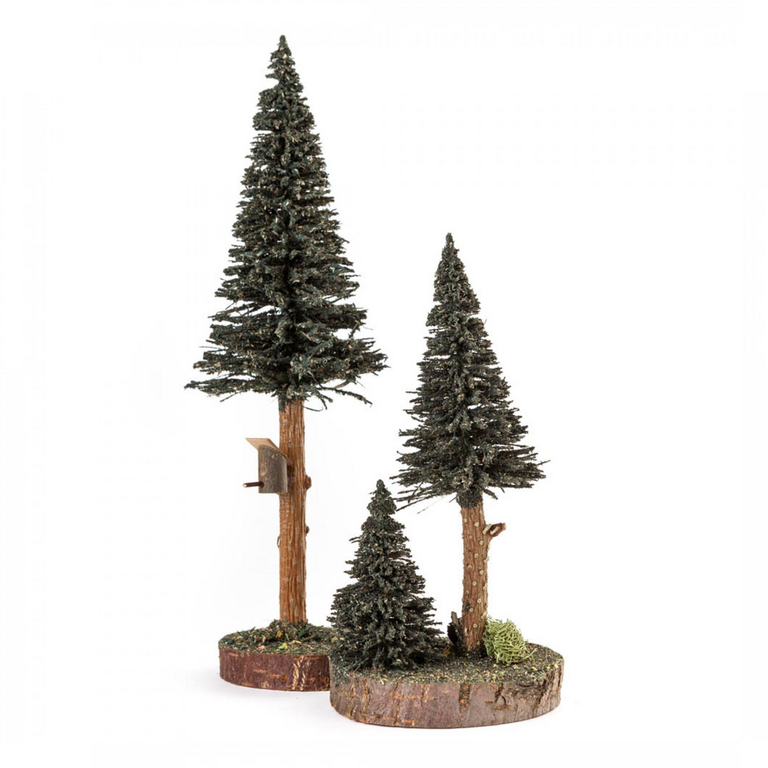 DS German Trees With Bird House Set