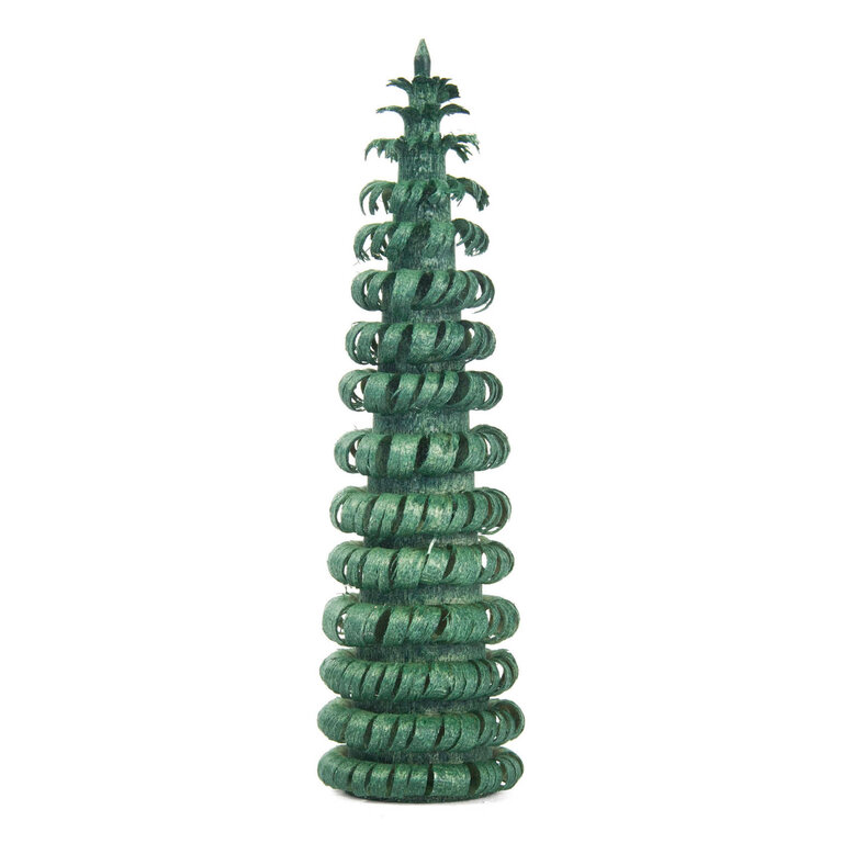 DS German Wooden Ring Tree Green 9 cm