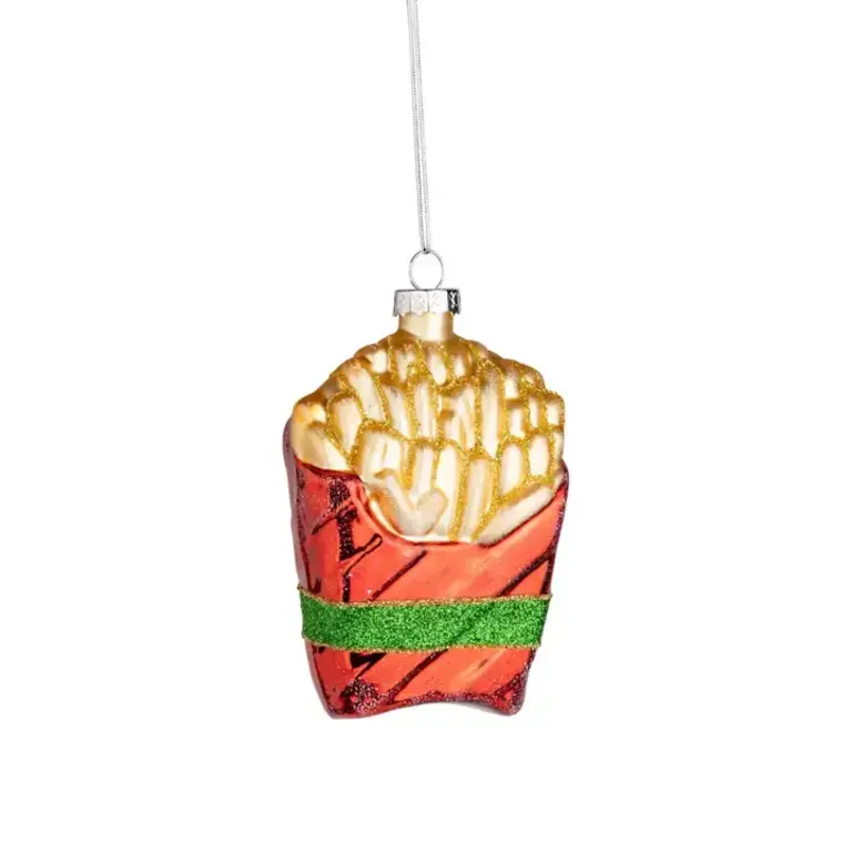 Silver Tree Silver Tree Glass French Fries Ornament 3.5"
