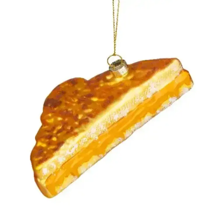 Silver Tree Silver Tree Glass Grilled Cheese Sandwich Ornament 5"