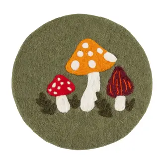 Silver Tree Silver Tree Felt Trivet Mushroom 8"