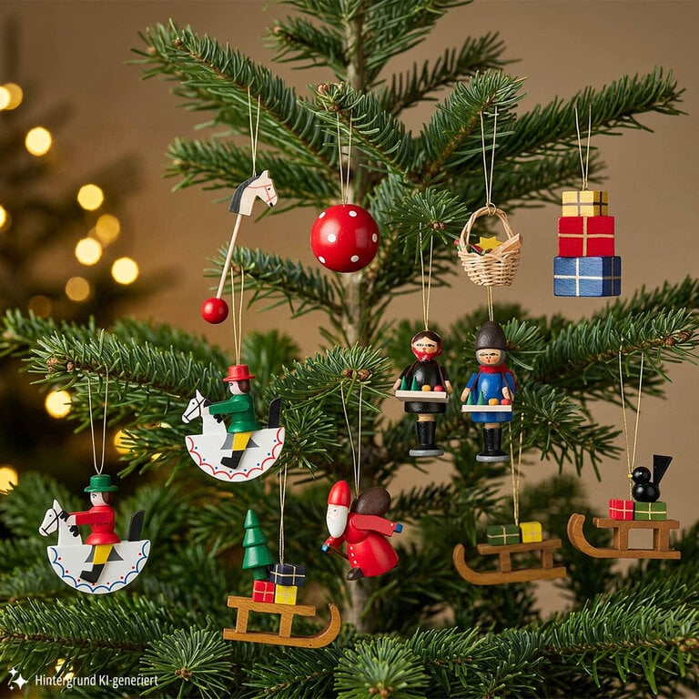 DS German Ornament Sled w Presents (Assorted Single)