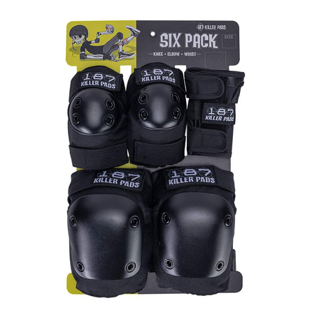 187 6-Pack Pad Set Black Black