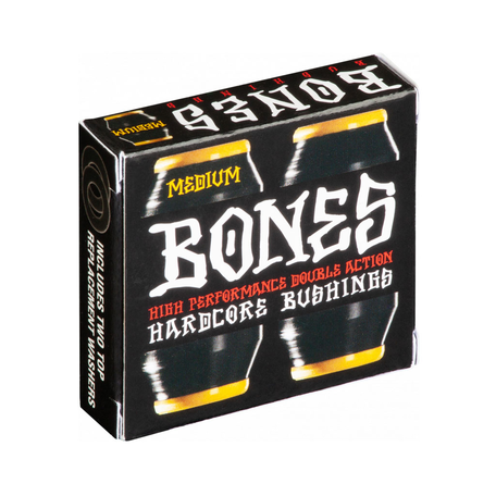 Bones Hardcore Medium Bushings 2-Pack Black/Yellow
