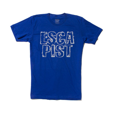 Escapist Outline Stacked Print T-Shirt Royal Blue