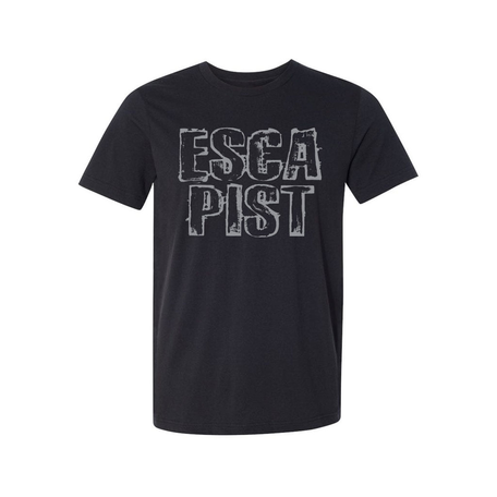 Escapist Outline Stacked Print T-Shirt Black