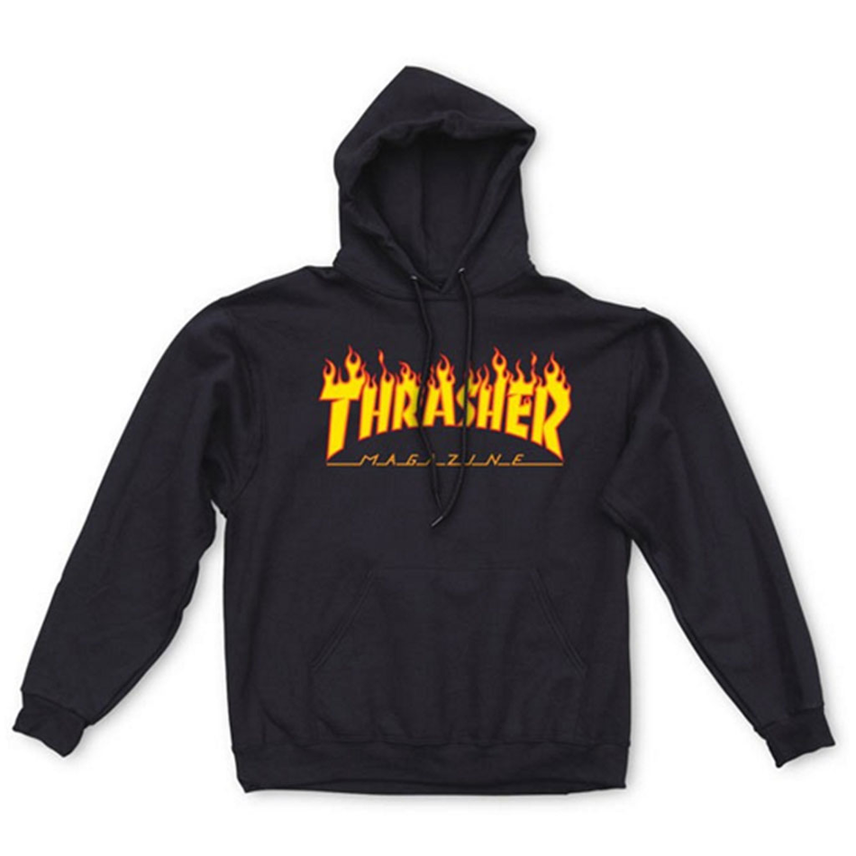 Thrasher Thrasher Flame Hoodie Black - Escapist