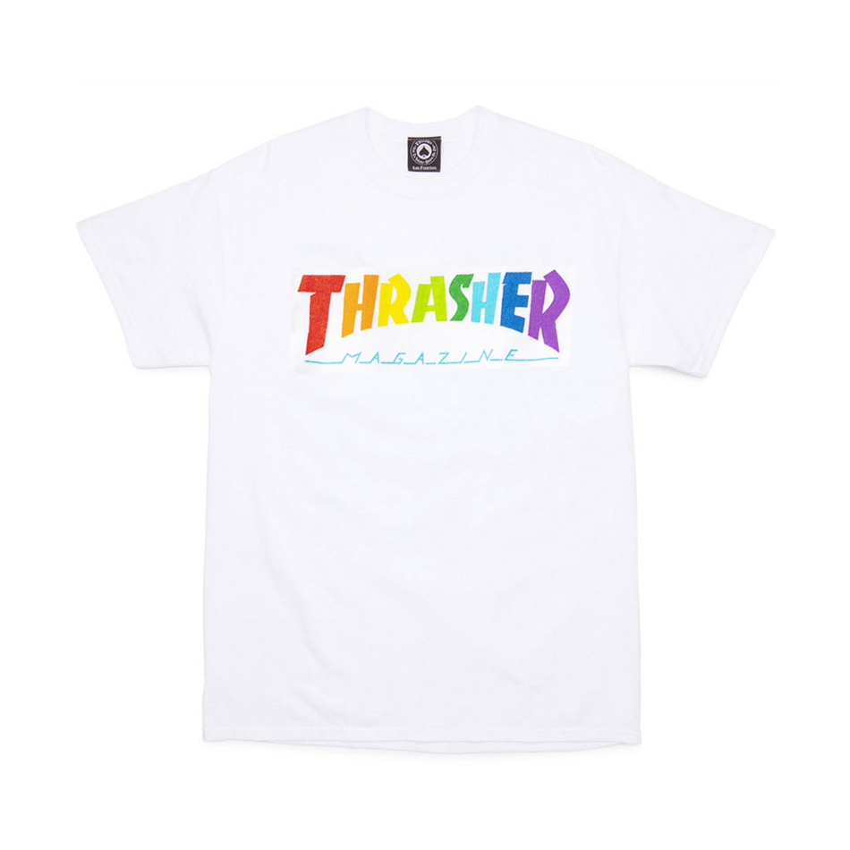 Thrasher Rainbow Mag T-Shirt White