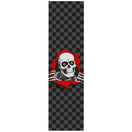 Powell Peralta Ripper Checker Griptape Black/Grey/Red