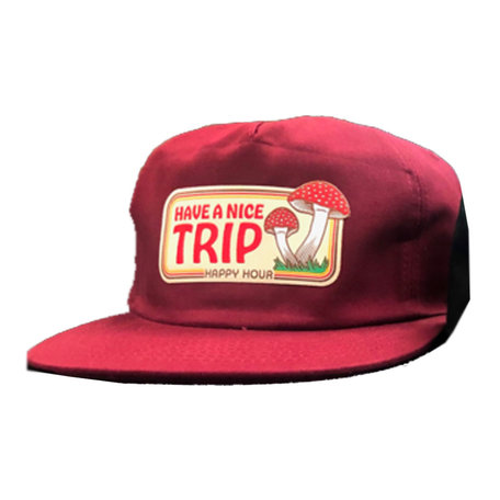 Happy Hour Have A Nice Trip Hat Burgundy