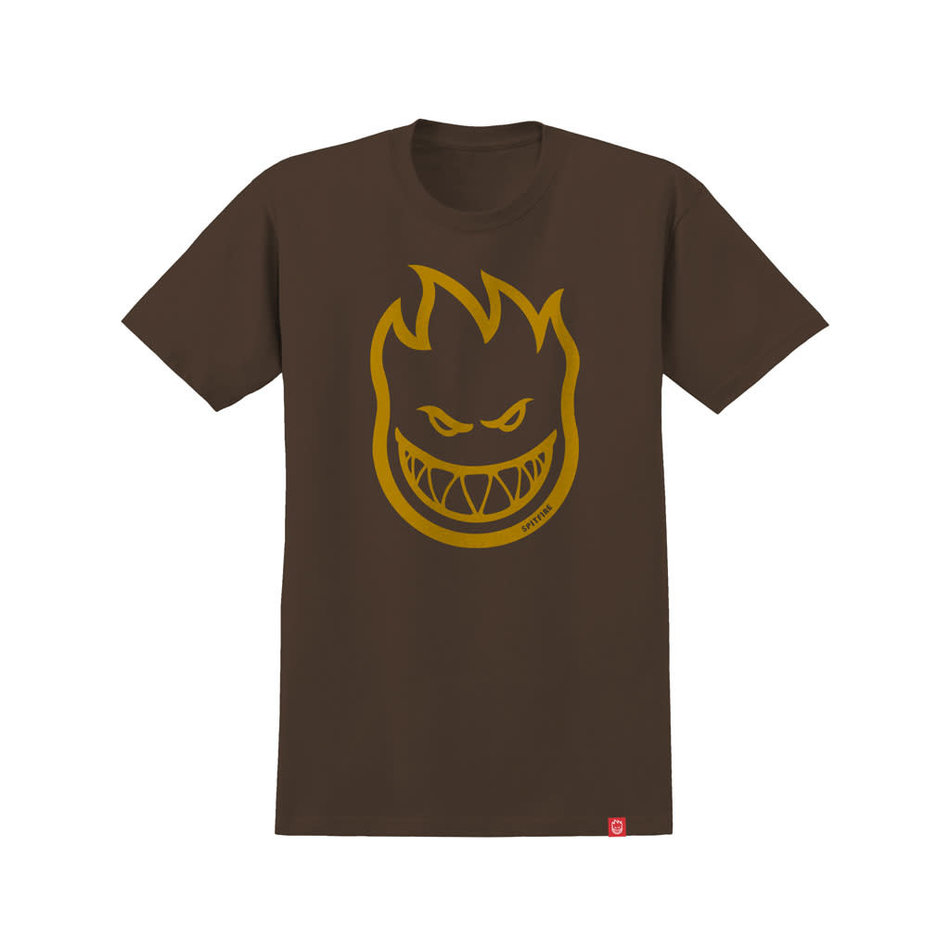 Spitfire Bighead T-Shirt Chocolate/Gold