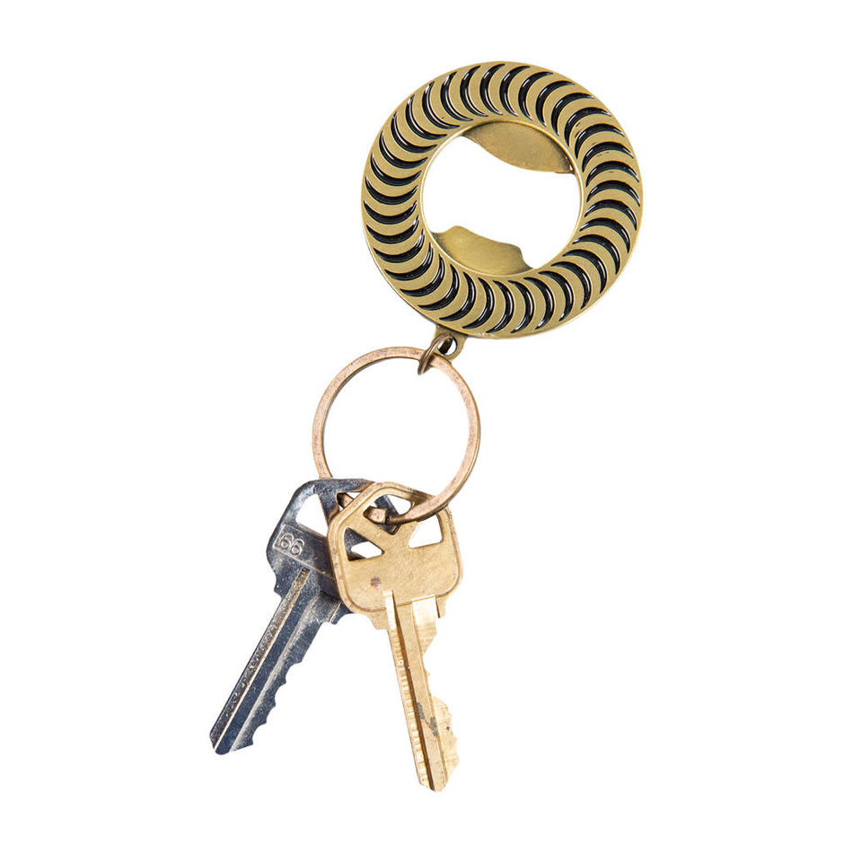 Spitfire Classic Swirl Keychain Bottle Opener Brass