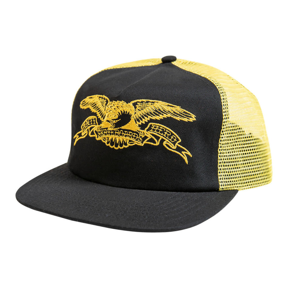 Anti Hero Basic Eagle Mesh Snapback Hat Black/Gold