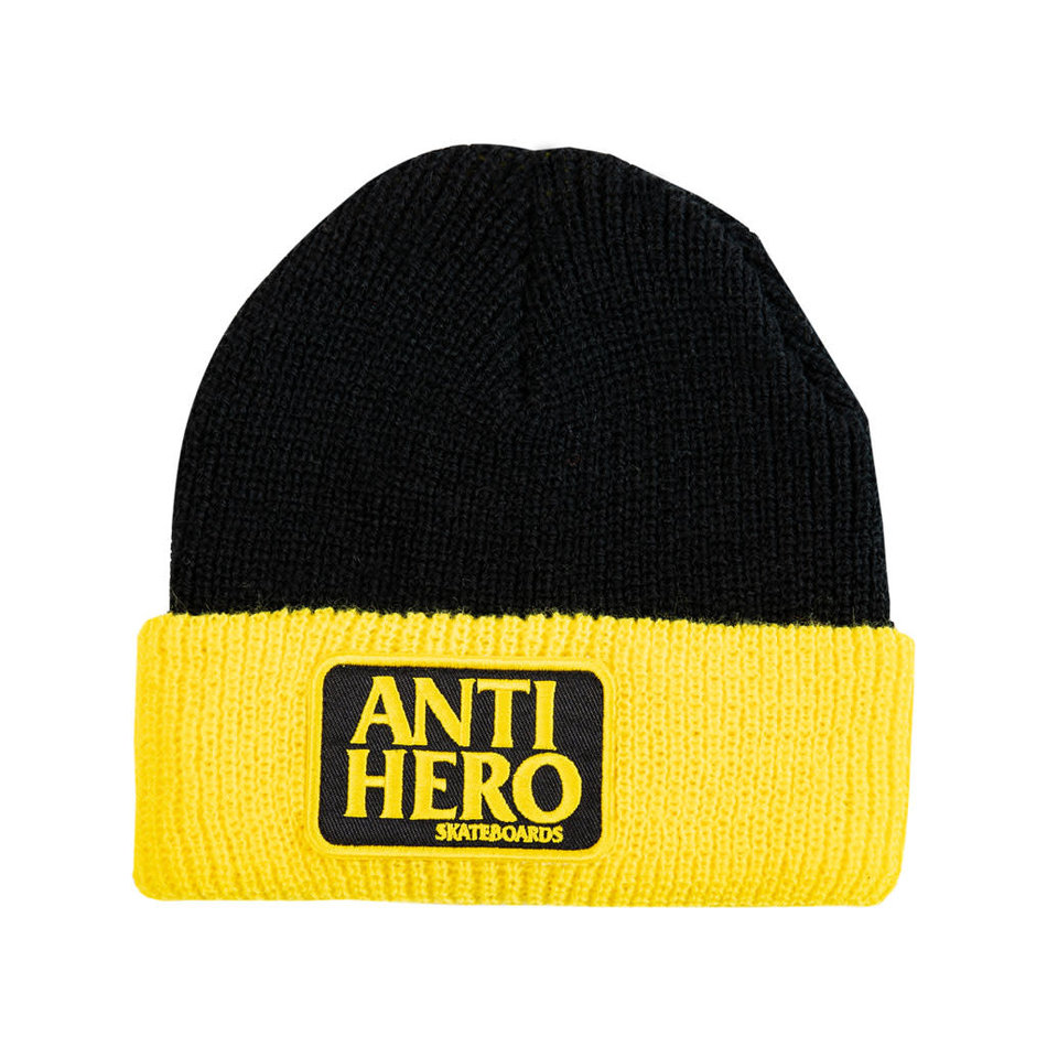 Anti-Hero Reserve Patch Beanie Black/Yellow