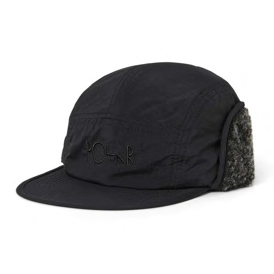 Polar Sherpa Flap Cap Hat Black