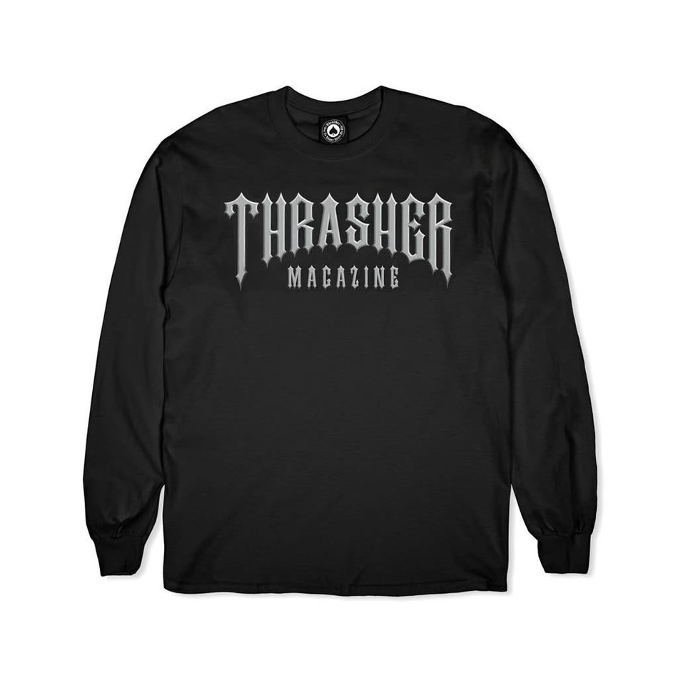 Thrasher Low Low Logo L/S T-Shirt Black