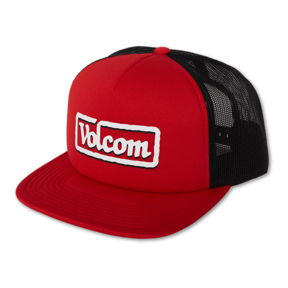 Volcom Axwell Snapback Trucker Hat Ribbon Red