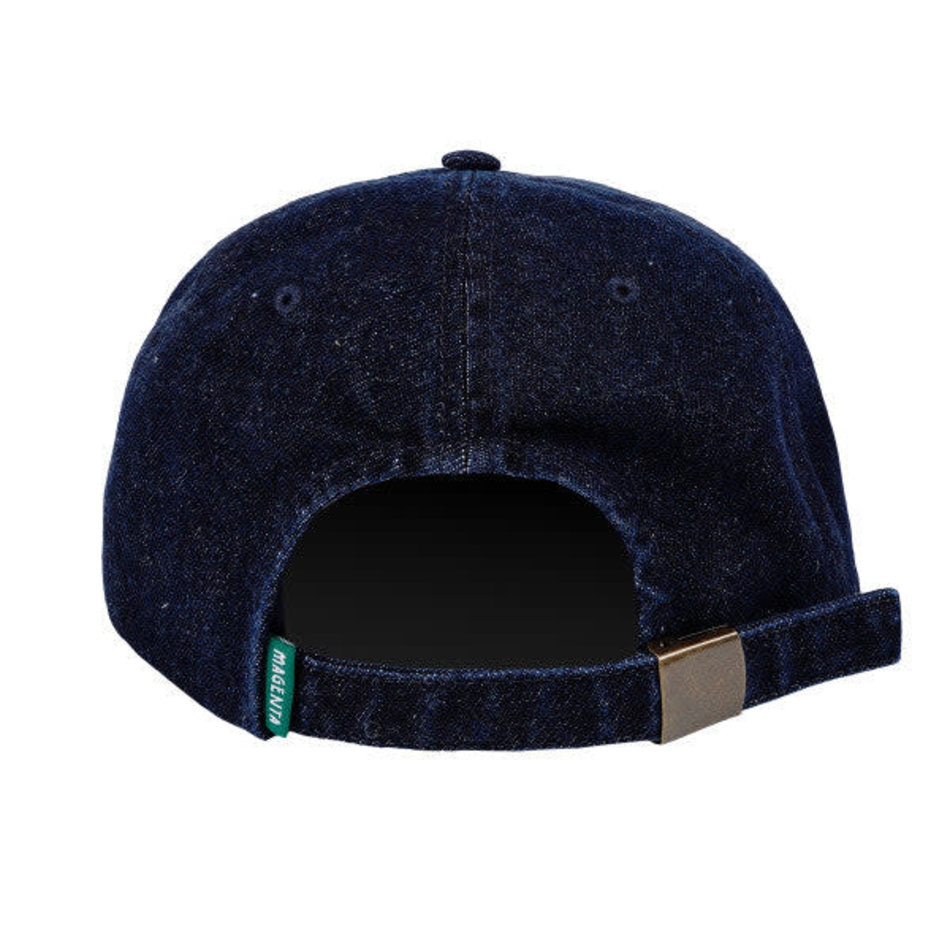 Magenta Plant 6 Panel Hat Denim Blue