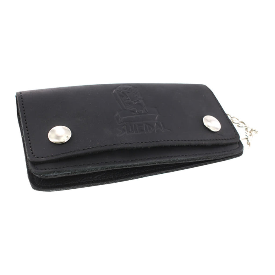 Dogtown x Suicidal Leather Chain Wallet Black