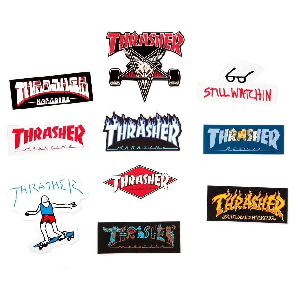 Thrasher Magazine Sticker 4" 10 -Pack